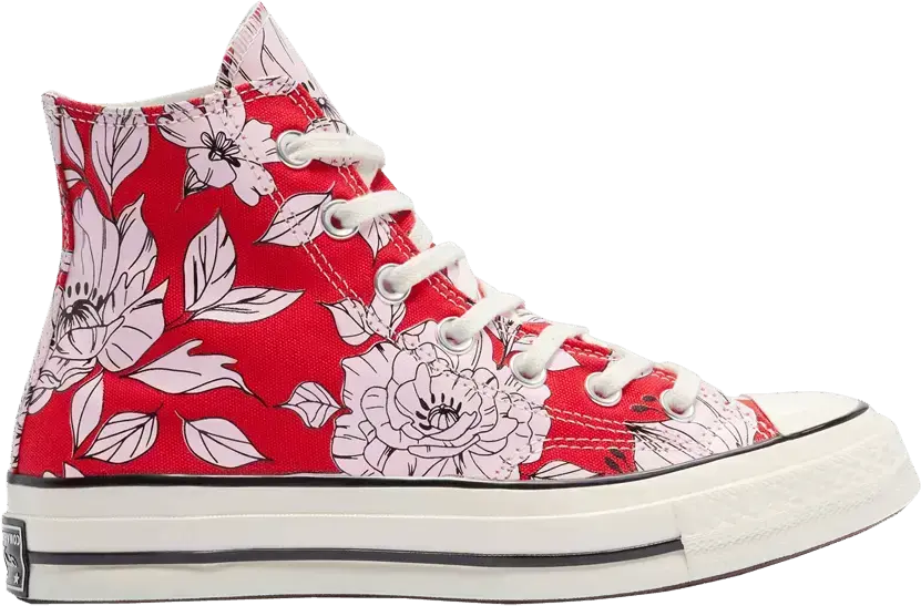  Converse Chuck Taylor All Star 70 Hi Vintage Floral University Red (Women&#039;s)