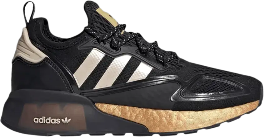  Adidas adidas ZX 2K Boost Black Gold Metallic (W)