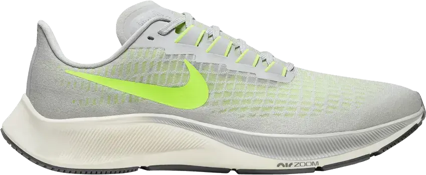  Nike Air Zoom Pegasus 37 Grey Fog Volt Smoke Grey Sail