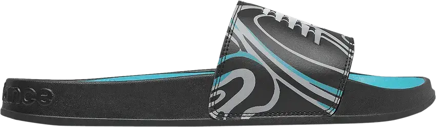  New Balance 200 Slides 4E Wide &#039;Black Virtual Sky&#039;