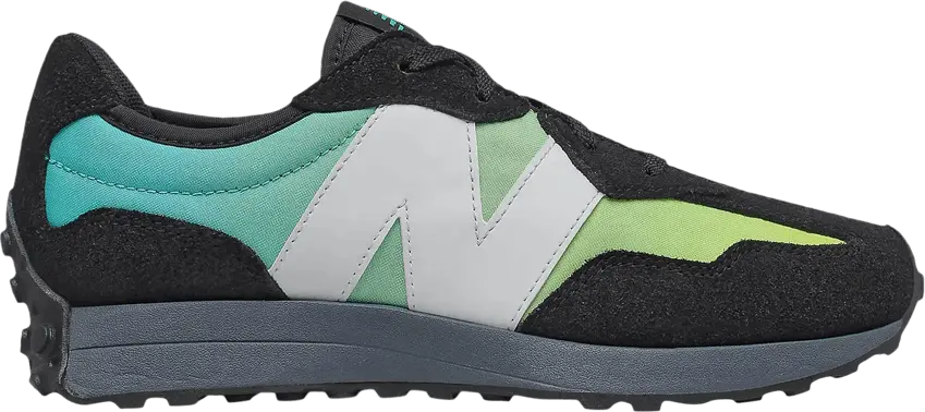  New Balance 327 Big Kid Wide &#039;Black Summer Jade&#039;