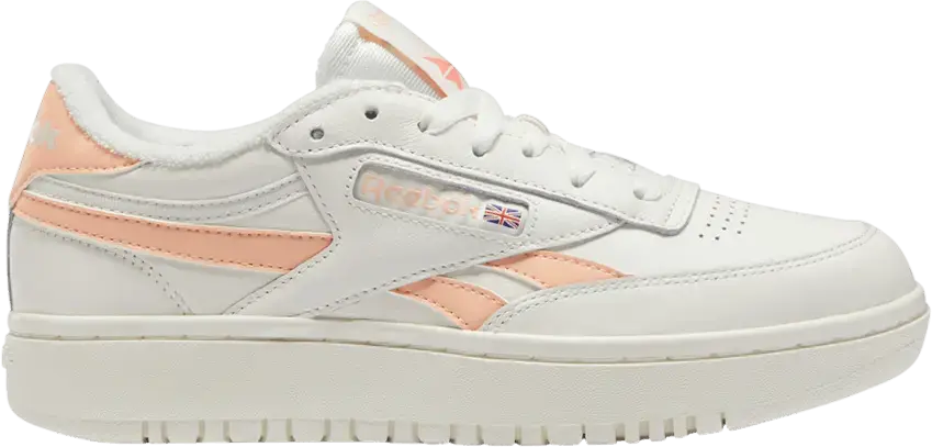  Reebok Wmns Club C Double &#039;Chalk Aura Orange&#039;