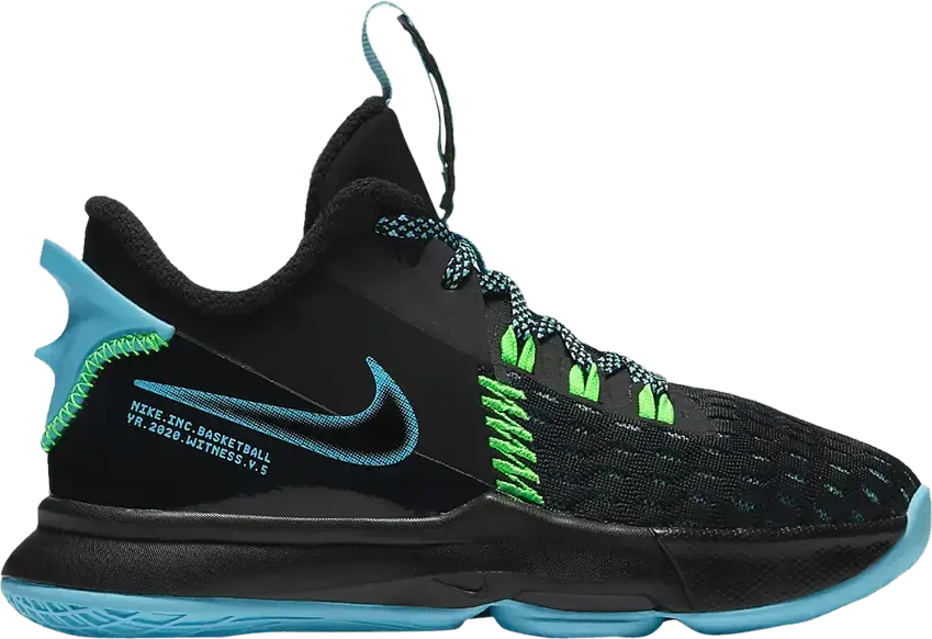  Nike LeBron Witness 5 PS &#039;Black Light Blue Fury&#039;