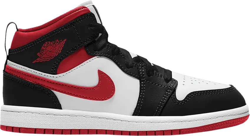  Jordan 1 Mid Gym Red Black White (PS)