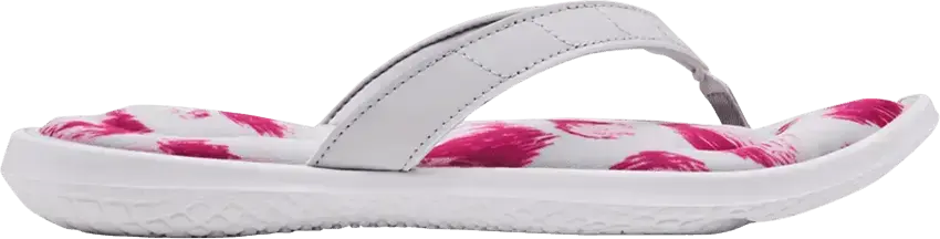  Under Armour Wmns Marbella 7 FB Sandal &#039;Graphic - White Pink&#039;
