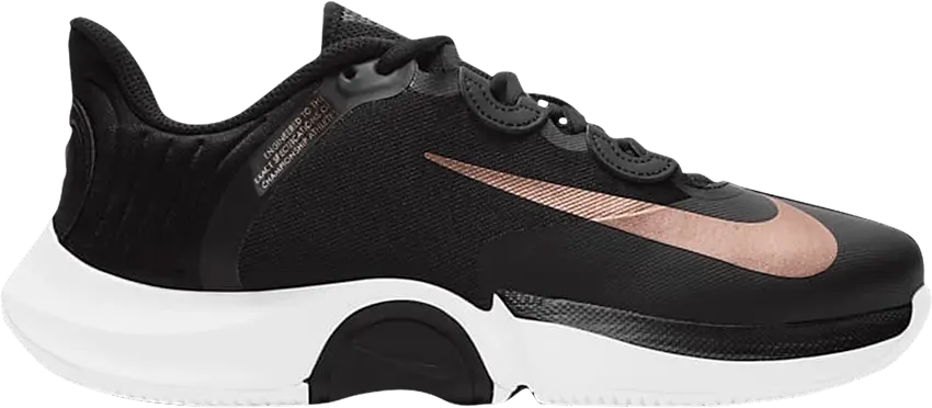  Nike Court Air Zoom GP Turbo Black Metallic Red Bronze (Women&#039;s)