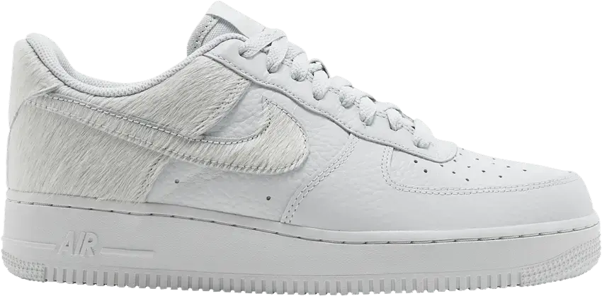  Nike Air Force 1 Low White Pony Hair Heel