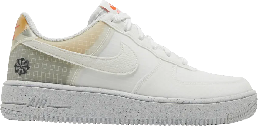  Nike Air Force 1 Crater GS &#039;Move To Zero - White Orange&#039;