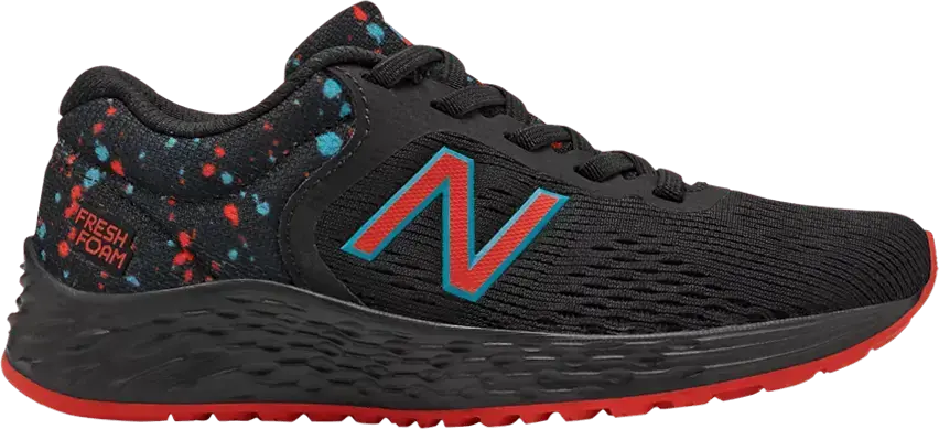  New Balance Arishi v2 Little Kid &#039;Black Ghost Pepper Splatter