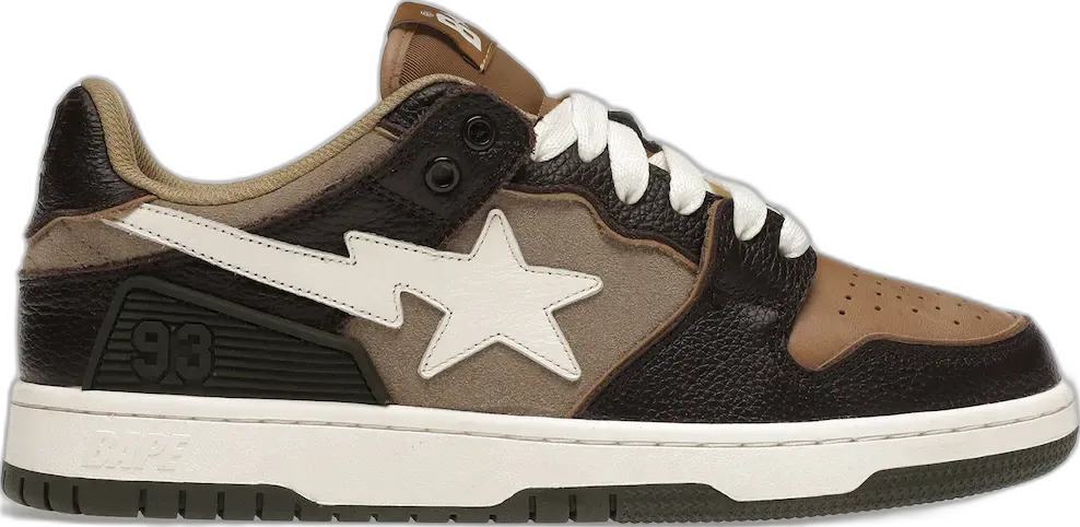  A Bathing Ape Bape SK8 Sta Brown Ivory