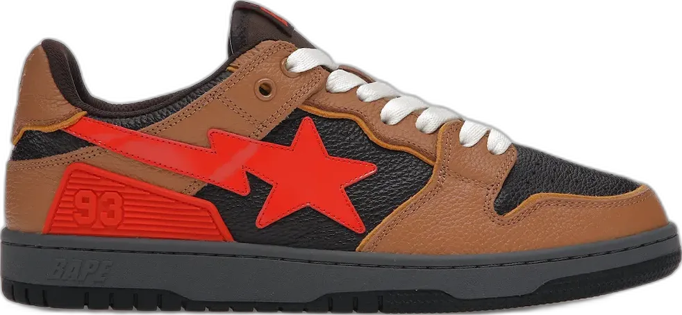  A Bathing Ape Bape SK8 Sta Brown Orange