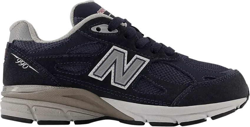  New Balance 990v3 Little Kid Wide &#039;Navy&#039;