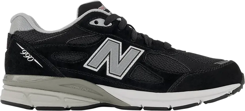  New Balance 990v3 Big Kid Wide &#039;Black Grey&#039;