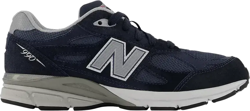  New Balance 990v3 Big Kid Wide &#039;Navy&#039;