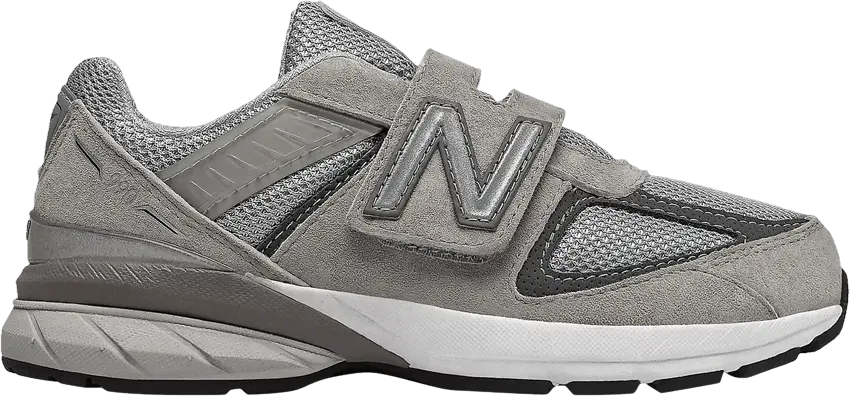  New Balance 990v5 Hook and Loop Little Kid X-Wide &#039;Grey&#039;