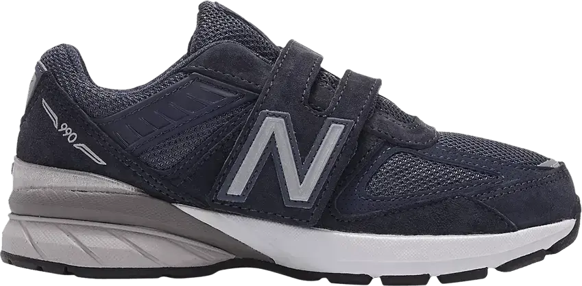  New Balance 990v5 Hook and Loop Little Kid X-Wide &#039;Navy&#039;