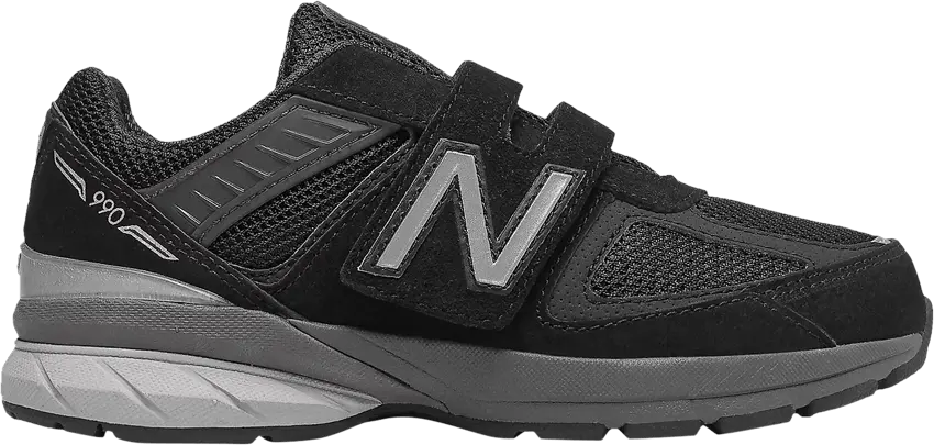  New Balance 990v5 Hook and Loop Little Kid Wide &#039;Black&#039;