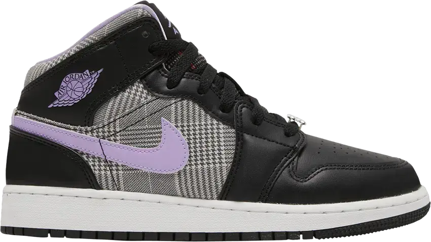  Jordan 1 Mid SE Houndstooth (GS)