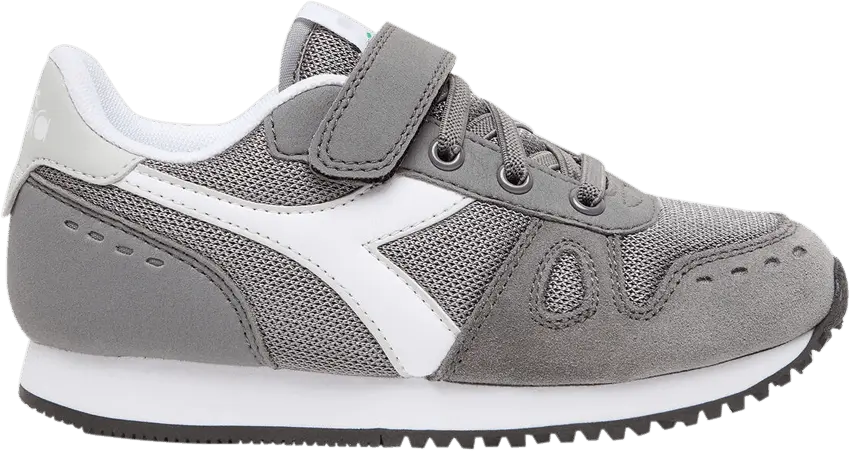  Diadora Simple Run Little Kid &#039;Steel Grey&#039;