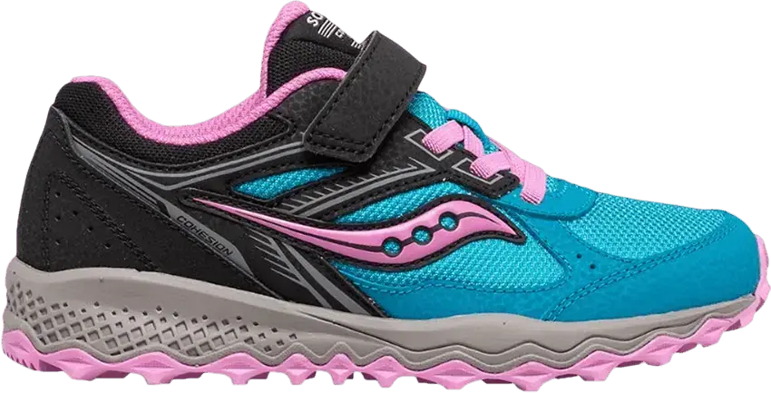  Saucony Cohesion 14 A/C Big Kid &#039;Blue Pink&#039;