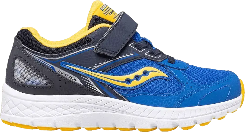  Saucony Cohesion 14 A/C Big Kid &#039;Blue Yellow&#039;