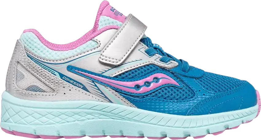  Saucony Cohesion 14 A/C Big Kid &#039;Turq Pink&#039;