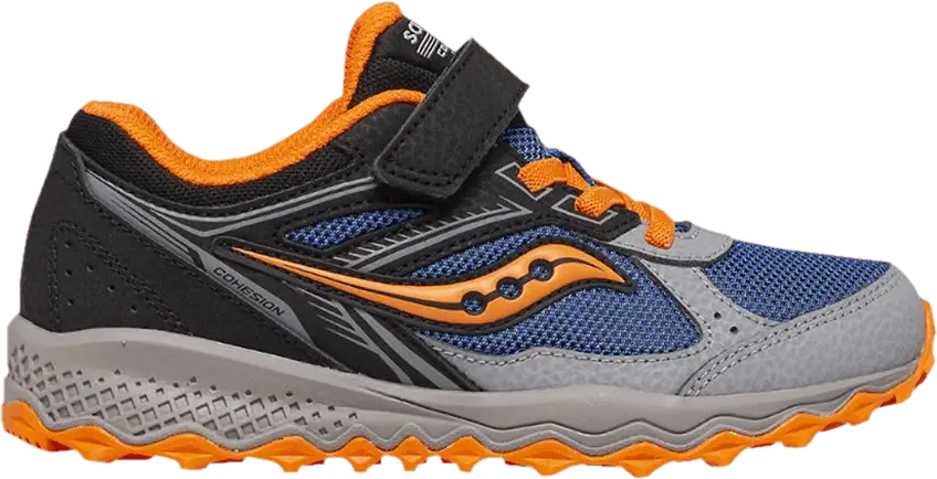  Saucony Cohesion 14 A/C Big Kid &#039;Blue Orange&#039;