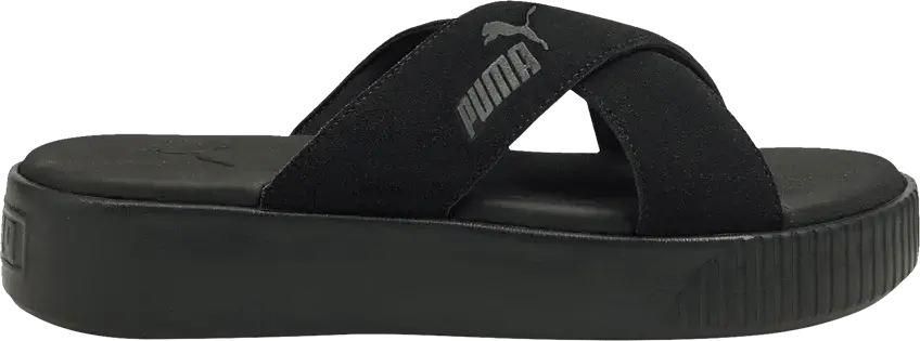  Puma Wmns Platform Suede Slide &#039;Black&#039;