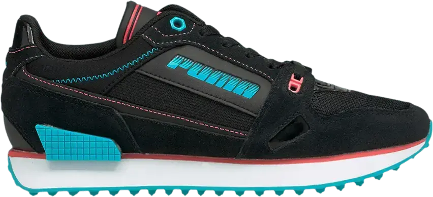  Puma Mile Rider Power Play Black Scuba Blue (Women&#039;s)