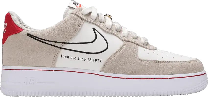  Nike Air Force 1 Low First Use Light Sail Red