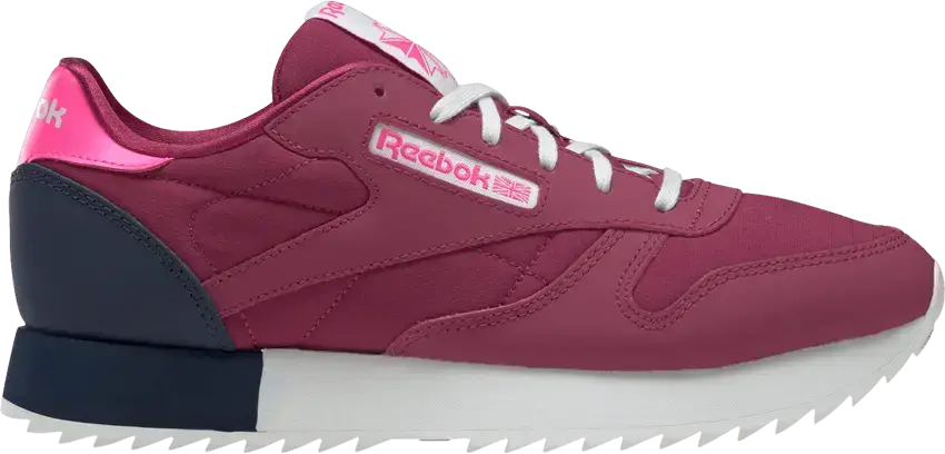  Reebok Wmns Classic Leather Ripple &#039;Punch Berry&#039;