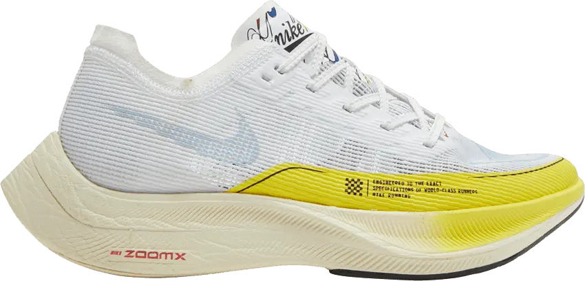  Nike ZoomX Vaporfly Next% 2 White Yellow Strike (Women&#039;s)