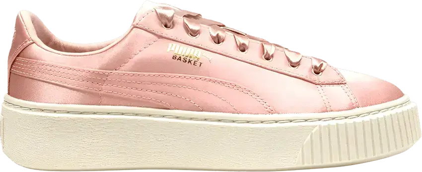  Puma Wmns Basket Platform &#039;Satin - Pink&#039;