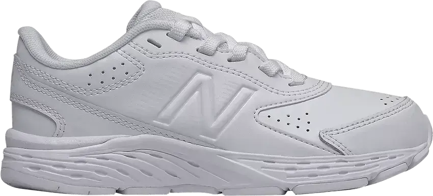  New Balance 680v6 Uniform Big Kid X-Wide &#039;White&#039;