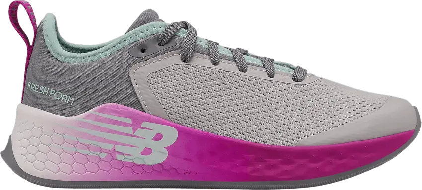  New Balance Fresh Foam Fast v2 Big Kid Wide &#039;Light Aluminum Poison Berry&#039;