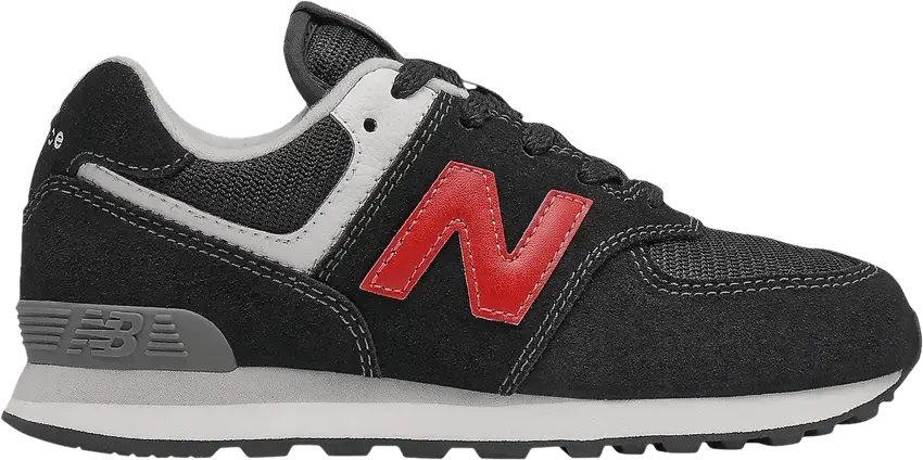  New Balance 574 Little Kid &#039;Black Team Red&#039;