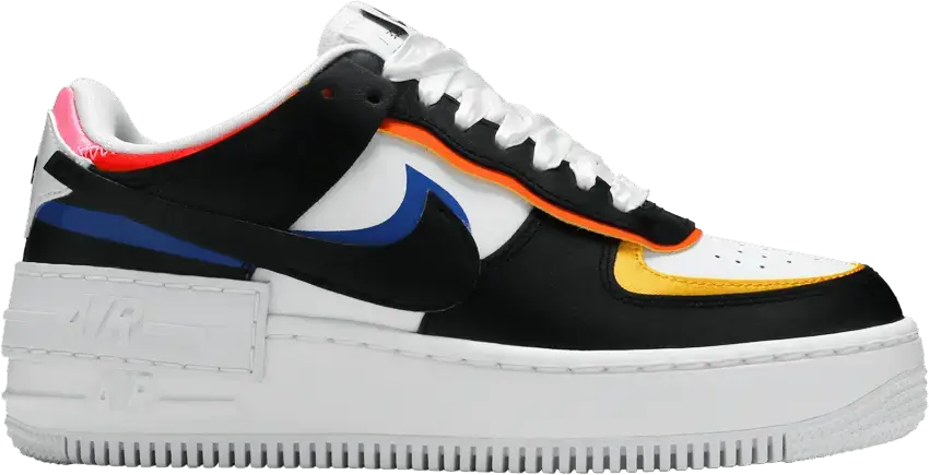  Nike Air Force 1 Low Shadow White Black Multi-Color (Women&#039;s)