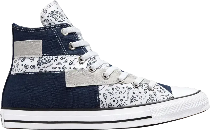  Converse Chuck Taylor All Star High &#039;Paisley Patchwork - Midnight Navy&#039;