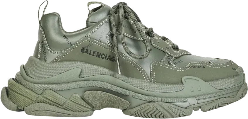  Balenciaga Triple S Sneaker &#039;Allover Logo - Dark Green&#039;