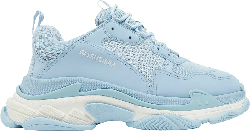  Balenciaga Triple S Sneaker &#039;Allover Logo - Light Blue&#039;