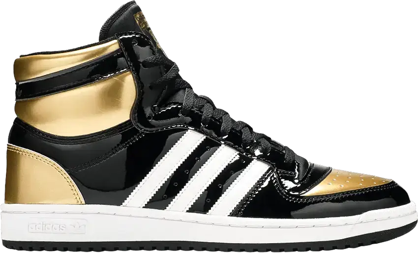  Adidas adidas Top Ten Black Gold Patent