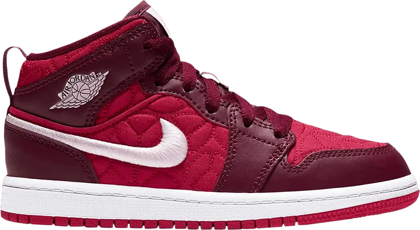  Jordan 1 Mid Red Quilt (PS)