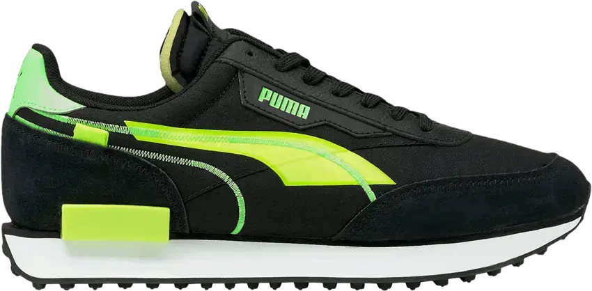 Puma Future Rider Twofold SD Black Yellow Alert