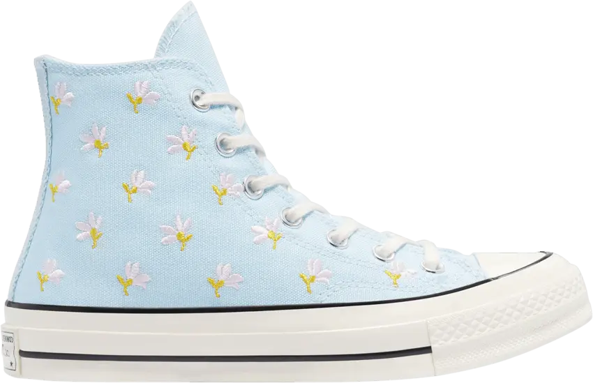  Converse Wmns Chuck 70 High &#039;Embroidered Floral Print - Chambray Blue&#039;