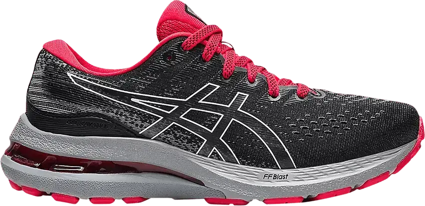  Asics Gel Kayano 28 GS &#039;Black Electric Red&#039;