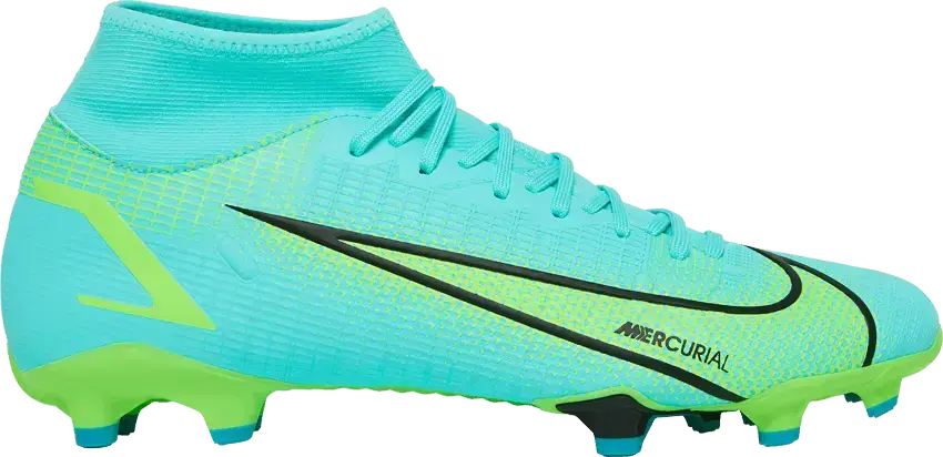  Nike Mercurial Superfly 8 Academy MG Dynamic Turquoise Lime Glow