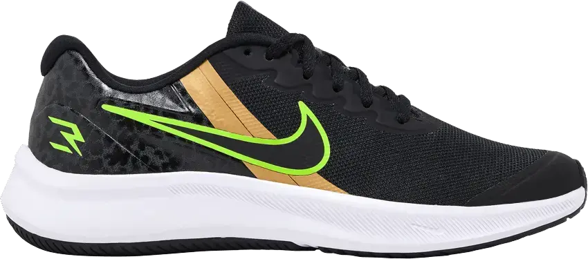  Nike Star Runner 3 RW GS &#039;Black Action Green&#039;
