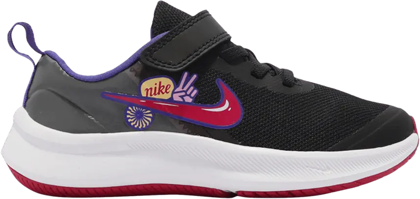  Nike Star Runner 3 SE PS &#039;Black Pink Rise&#039;