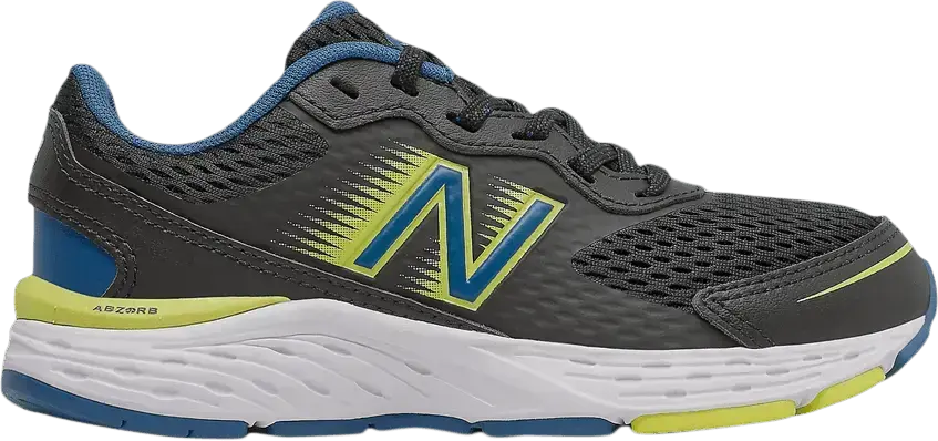  New Balance 680v6 Kids X-Wide &#039;Black Oxygen Blue Yellow&#039;