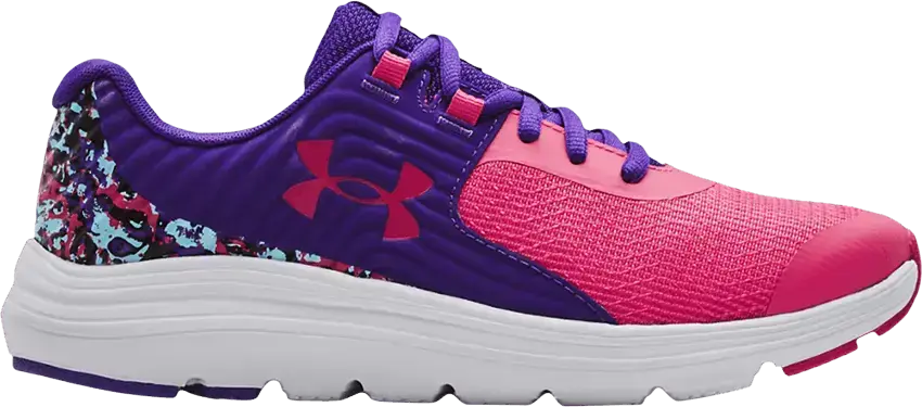  Under Armour Outhustle Print GS &#039;Gala White&#039;